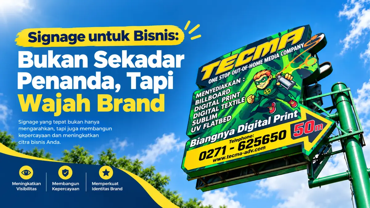 Signage untuk Bisnis: Bukan Sekadar Penanda, Tapi Wajah Brand 
